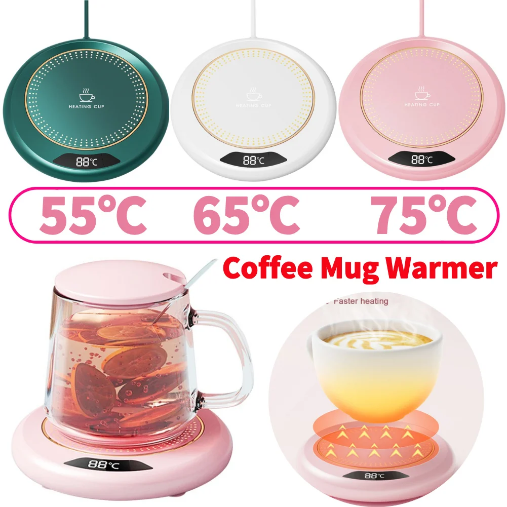 Przenośny podgrzewacz do kubka USB, 3 temperatury ☕