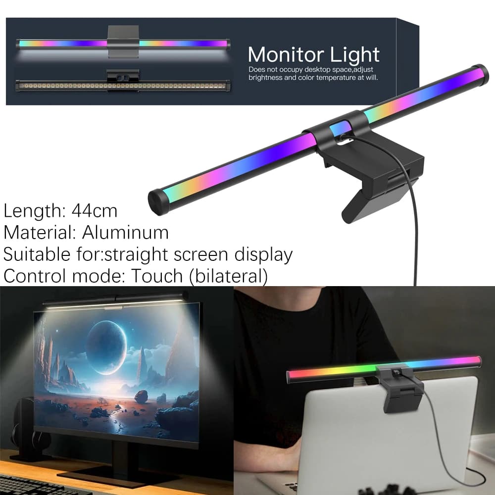 Lampka ekranowa zawieszana RGB z regulacją jasności 🌈