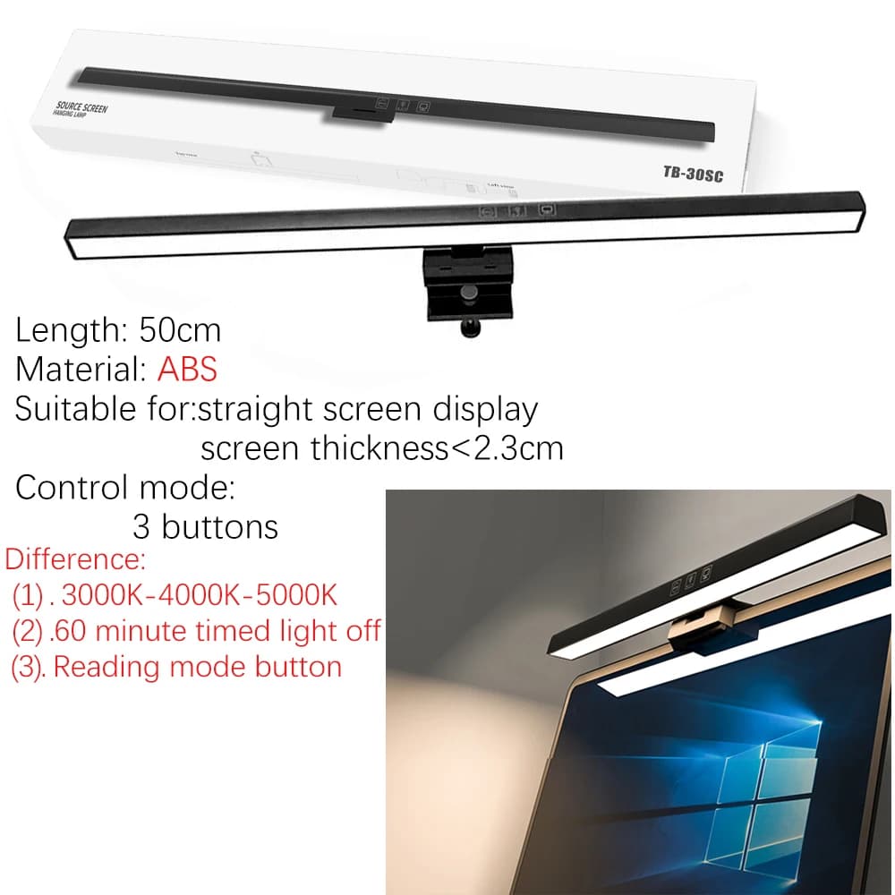 Lampka ekranowa zawieszana RGB z regulacją jasności 🌈