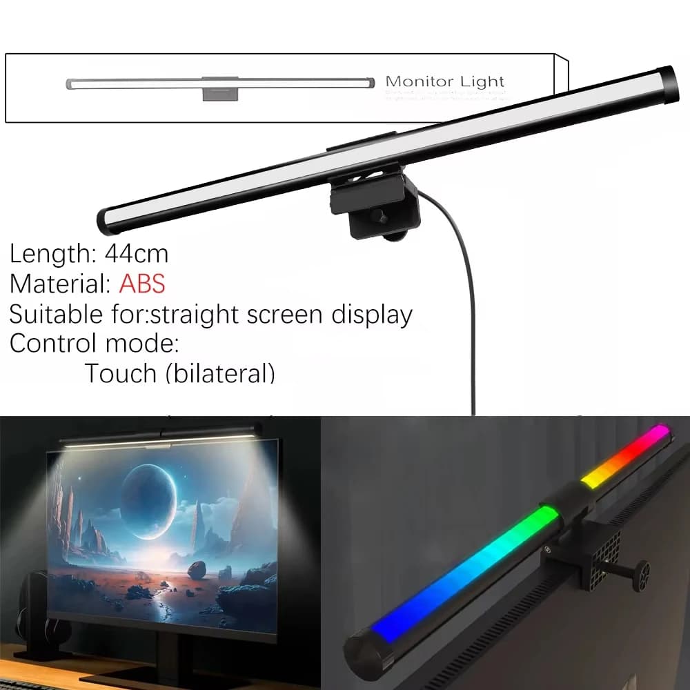 Lampka ekranowa zawieszana RGB z regulacją jasności 🌈