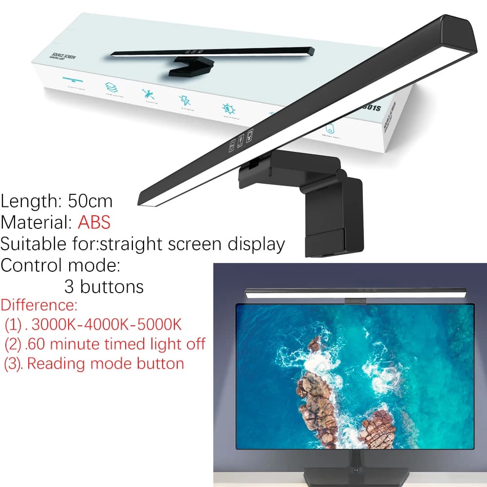 Lampka ekranowa zawieszana RGB z regulacją jasności 🌈